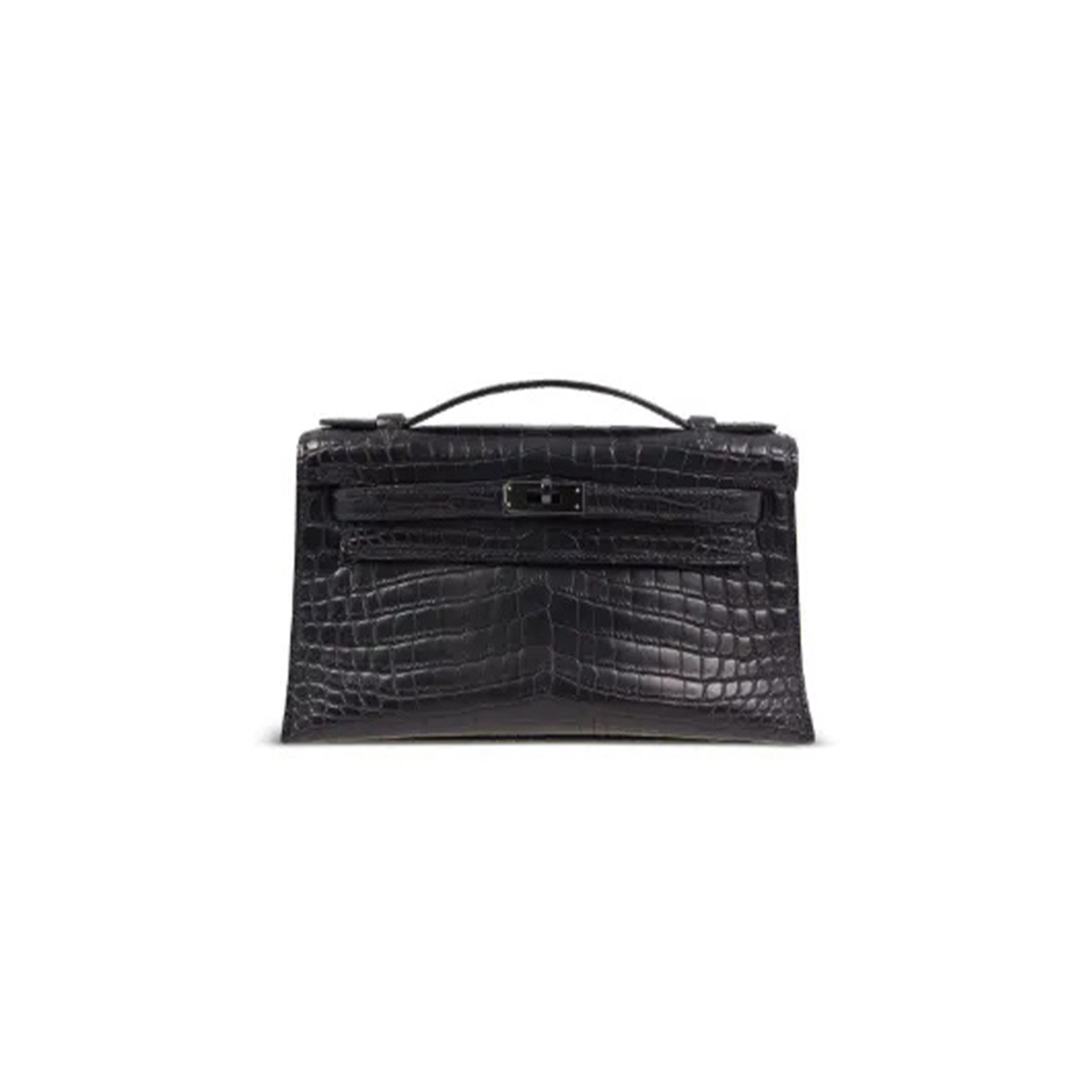 HERMÈS MASTER KELLY BLACK 89 ALLIGATOR MATT (22*14*7cm) 